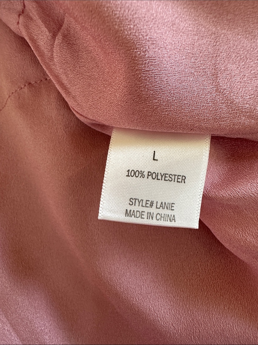 Francesca’s Mi ami Pink Satin Pin Tuck Tiered Spaghetti-Strap Dress size L - Picture 12 of 13